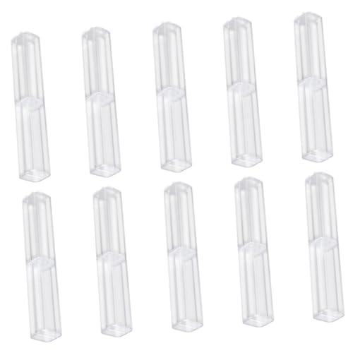 ORFOFE 10 Stück Teiliges Klarer Kunststoff stifteetuis mit Festem Ring Durchsichtiges Kugelsicheres Federmäppchen für Schule Büro Stabile Aufbewahrung und Praktischer Transport von ORFOFE