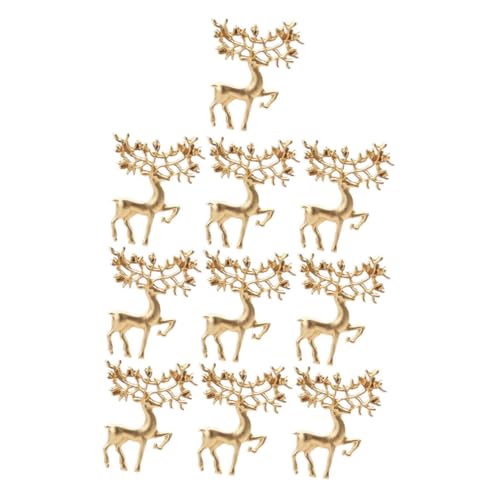 ORFOFE 10 Stück Teiliges Modische Elch Broschen aus Legierung Gebürstet Goldfarbene Retro Anstecknadeln Hirschförmige Corsagen für Kleidung Schals Taschen Festliche Weihnachtsdekoration ORFOFE 10 Stück Teiliges Modische Elch Broschen aus Legierung Gebürstet Goldfarbene Retro Anstecknadeln Hirschförmige Corsagen für Kleidung Schals Taschen Festliche Weihnachtsdekoration von ORFOFE