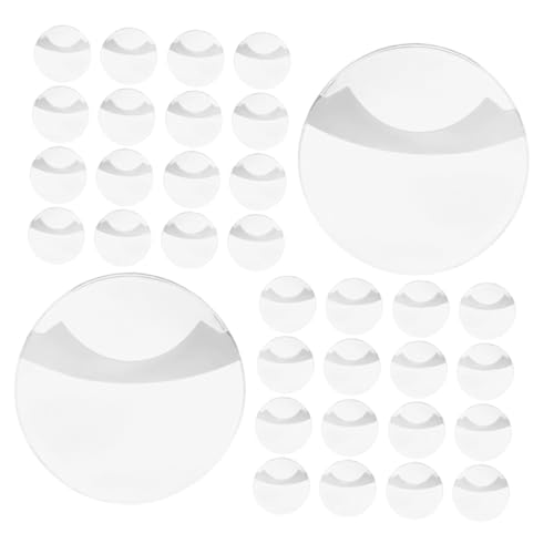 ORFOFE 100 Stück Ausweishüllen Transparente Ausweisfolie Runde Ausweishüllen Ausweisschutz Transparente Abdeckung Für Ausweisbuttons Displayhülle Runde von ORFOFE