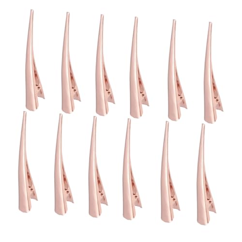 ORFOFE 12 Stück Große Entenschnabel Clips Dünn Und Haarnadeln Rose Metall Gold Zum Abteilen Rutschfest Für Dickes Haar Damen Für Alligator Haarrose Rose Haarnadeln von ORFOFE
