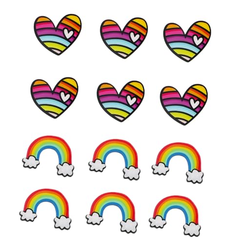 ORFOFE 12 Stück Teiliges Acryl broschen Einzigartigem Regenbogen design Leichte Anstecknadeln als Modisches Kleidungszubehör Kreative Schmuck badges für Vielseitige Outfits und Alltag von ORFOFE