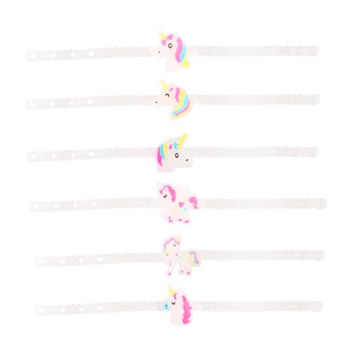 ORFOFE 12 Stück Teiliges Einhorn Leuchtarmband für Party Kreatives Armband mit Silikon Umweltfreundlich Leuchtet im Dunkeln als Geburtstags mitgebsel und Partydeko von ORFOFE