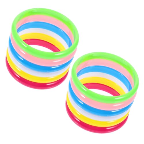 ORFOFE 12 Stück Teiliges Set Bunte Kunststoff Armreifen für Frauen und Candy Farben Leicht zu Tragen Vielseitige Dekoration Robust und Hautfreundlich als und DIY Schmuck von ORFOFE