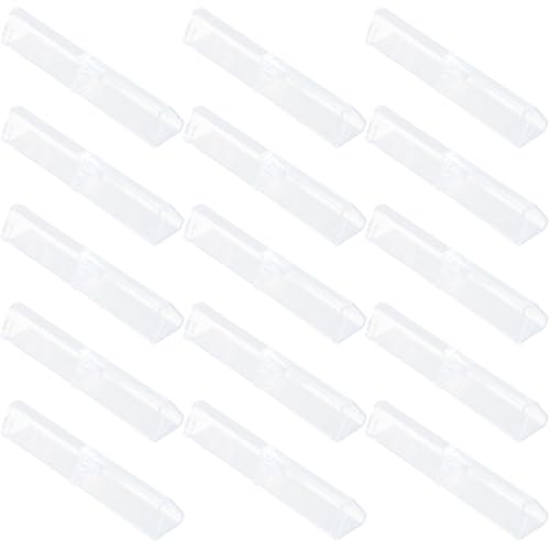 ORFOFE 15 Stück Teiliges Transparentes Stifteetui Dreieckige Acryl Aufbewahrungsbox Stabiler Stifthalter mit Sichtfenster Design als Geschenkbox und Praktischer Organizer für von ORFOFE