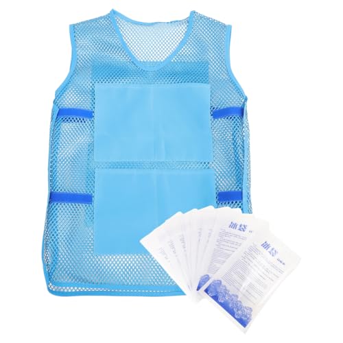 ORFOFE Kühlweste Für Sommer Leichte Atmungsaktive Kühlweste Mit Eisbeuteln Für Outdoor-aktivitäten Bei Hohen Temperaturen Geeignet Für Drinnen Und Draußen von ORFOFE