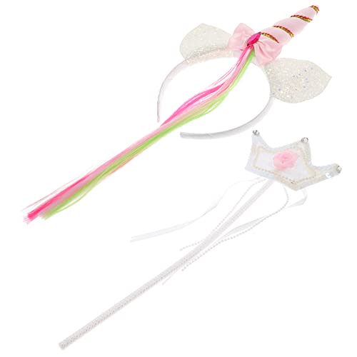 ORFOFE 1satz Wiederverwendbarer Einhorn Haarreif Mit Tragbarem Feenstab Dekorative Kostüm Accessoires Für Kindergeburtstag Und Festlichkeiten Perfektes Für Mädchen Rosa von ORFOFE