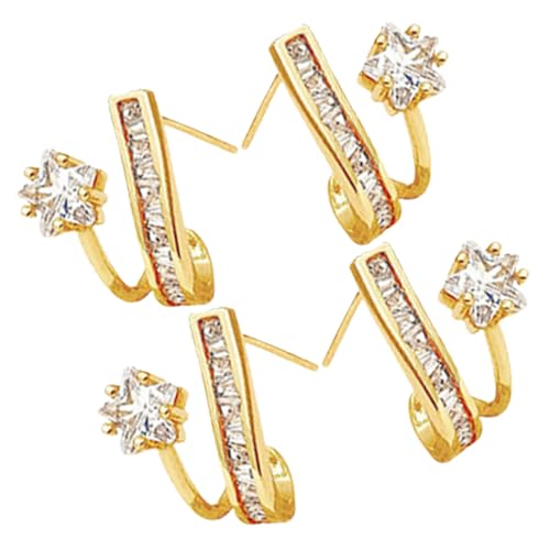 ORFOFE 2 Paare Damen Stern Ohrstecker Ohrschmuck Leichtes Design Hautfreundlich Modisch Alltag Party Geschenkidee für Frauen und Mädchen von ORFOFE