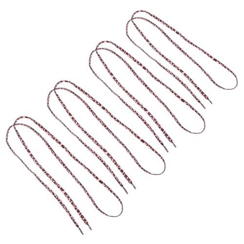 ORFOFE 2 Paare Elastische Leopard Schnürsenkel Schnürbänder für Sneakers Damen Herren Modisch Schnellverschluss Flach Praktisch Vielseitig für Sportschuhe Freizeit Schuhe von ORFOFE