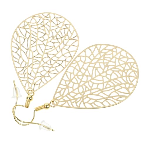 ORFOFE 2 Paare Elegante Tropfen ohrringe für Damen Blattform Kupfer Ohrhänger Leicht Hautfreundlich Langlebig Stilvolle Vintage Ohrschmuck für Besondere Anlässe von ORFOFE