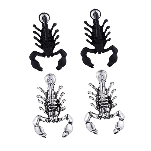 ORFOFE 2 Paare Unisex Ohrstecker Design Kreative Ohrringe aus Langlebigem Material Gothicschmuck Geschenkidee von ORFOFE