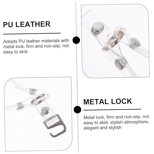 ORFOFE 2 Paare Verstellbare High Heels Schuhriemen aus PU Material mit Metallverschluss Rutschfeste Anti slip Schnürsenkel Transparente Damen Schuhbänder für Sicheren Halt und Bequemen von ORFOFE