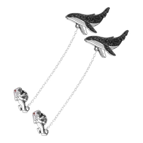 ORFOFE 2 STÜCK Astronaut Wal Broschen Kreative Cartoon Anstecknadeln Originelle Reversnadeln für Männer Frauen Kostüm Schmuck Party Zubehör von ORFOFE