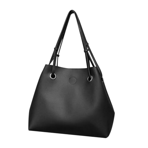 ORFOFE 2 STÜCK Teiliges Damen Handtaschen Set aus Hochwertigem PU Großer Kapazität Praktische Umhängetasche und Handbag in Schwarz für Alltag Reisen und Vielseitige Verwendung von ORFOFE