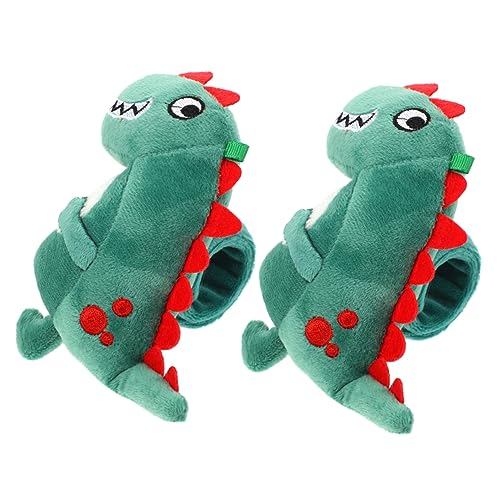 ORFOFE 2 Stck Teiliges Plüsch Dinosaurier Schnapparmband Niedliches Armband mit Weichem Plüschmaterial Sicher und Langlebig als Dino Geburtstags Mitgebsel und Party für Mädchen und von ORFOFE