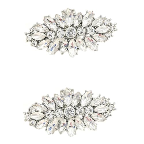 ORFOFE 2 Stück Abnehmbare Strass schuhclips für Damen Vielseitige Legierte Schuhdekoration Funkelnde DIY schuhschnallen Stilvolle und Einfache Anbringung für Hochzeit und Party von ORFOFE