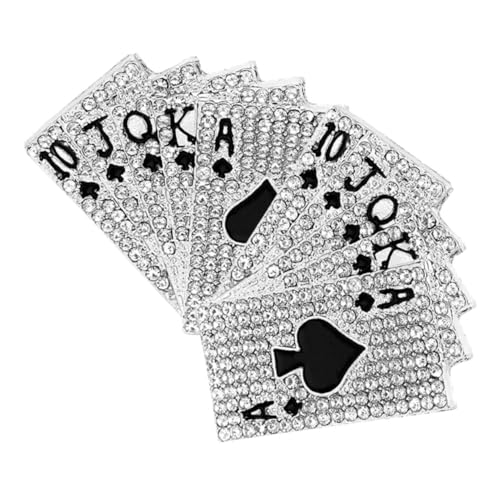 ORFOFE 2 Stück Broschen Playing Card Anstecknadeln aus Langlebiger Legierung mit Funkelnden Strasssteinen Modische Hip hop Spielkarten designs Elegante Schmuckpins für Damen und Herren ORFOFE 2 Stück Broschen Playing Card Anstecknadeln aus Langlebiger Legierung mit Funkelnden Strasssteinen Modische Hip hop Spielkarten designs Elegante Schmuckpins für Damen und Herren von ORFOFE