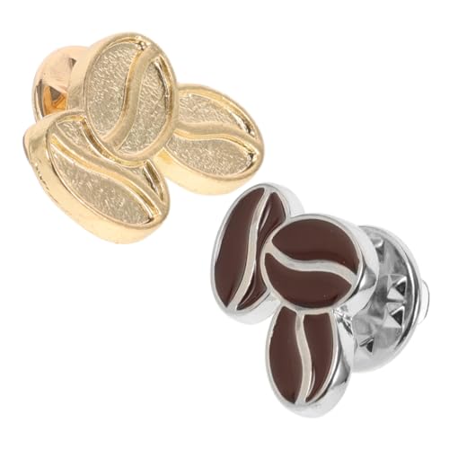 ORFOFE 2 Stück Cartoon Kaffeebohnen Brosche aus Leichtem Metall Anstecknadeln für Mädchen Dekorative Schmuckpins für Pullover Vielseitig für Alltag und Feiern Geeignet von ORFOFE