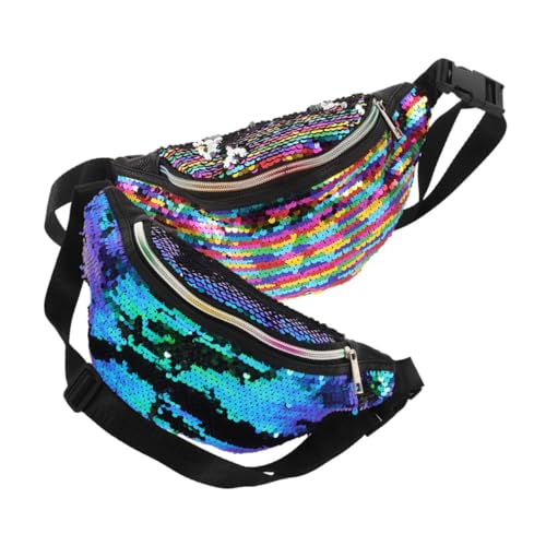 ORFOFE 2 Stück Damen Bauchtasche Meerjungfrau Glitzertasche mit Verstellbarem Gurt Wasserabweisend Große Kapazität für Party Reisen und Outdoor Aktivitäten ORFOFE 2 Stück Damen Bauchtasche Meerjungfrau Glitzertasche mit Verstellbarem Gurt Wasserabweisend Große Kapazität für Party Reisen und Outdoor Aktivitäten von ORFOFE