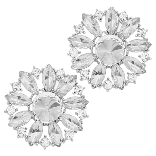 ORFOFE 2 Stück Elegante Abnehmbare Braut Schuhclips Strass Schmuck Schuhschmuck für High Heels Hochzeit Party Alltag Modische Schuhdekoration Langlebige Legierung von ORFOFE