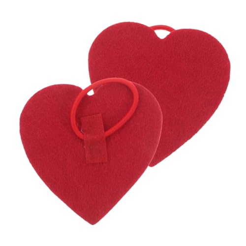 ORFOFE 2 Stück Filz Armbänder mit Herzmotiv Handgefertigte Bunte Armbänder Einfaches Bastelset für Valentinstag Partyaktivität und Kreative Geschenkideen von ORFOFE