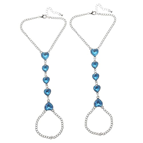 ORFOFE 2 Stück Fußkette Fußschmuck für Damen Funkelnde Fußkettchen Leicht von ORFOFE