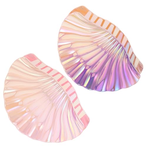 ORFOFE 2 Stück Große Haarklammern mit Meeres Muschel Design Resin Haarspangen Farbverlauf Marmoriert für Damen und Mädchen Sommerliche Strandinspirierte Haaraccessoires von ORFOFE