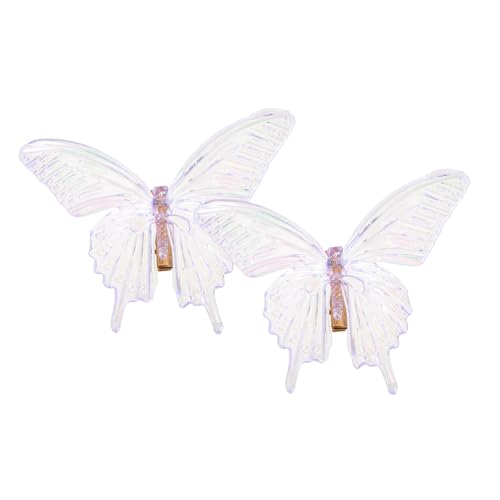 ORFOFE 2 Stück Große Transparente Schmetterling Haarklammern für Mädchen Haarspangen Stabil Langlebig Modische Haarschmuck Vielseitig für Alltag Party Geschenk von ORFOFE