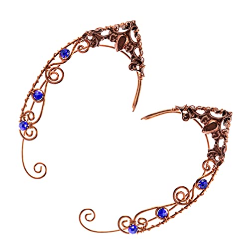 ORFOFE 2 Stück Kupfer Ohrclip mit Blauen Strasssteinen Eleganter nicht Piercing Ohrknochen Clip Modischer Schmuck für Damen Komfortabel und Langlebig Kreatives Design ORFOFE 2 Stück Kupfer Ohrclip mit Blauen Strasssteinen Eleganter nicht Piercing Ohrknochen Clip Modischer Schmuck für Damen Komfortabel und Langlebig Kreatives Design von ORFOFE