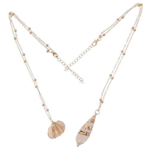 ORFOFE 2 Stück Muschel Conch Halskette mit Anhänger Modisches Schmuckset für Damen und Mädchen Stilvolle Geschenkidee für Besondere Anlässe Wie Geburtstag oder Muttertag von ORFOFE