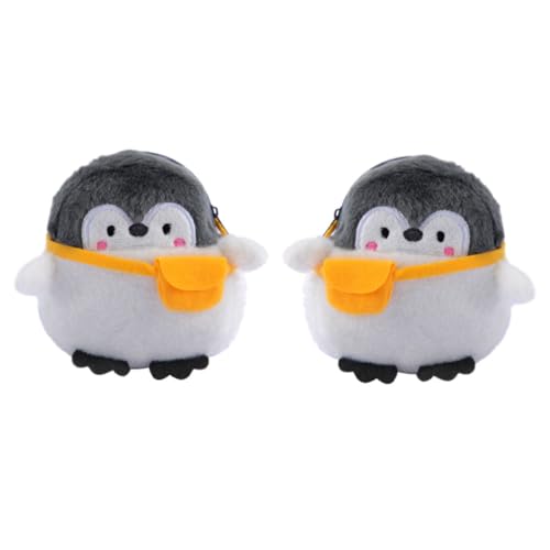 ORFOFE 2 Stück Niedliche Pinguin Münzgeldbörse Mini Geldbeutel mit Multifunktionalem Stauraum für Schüler und Frauen Kreatives Tiermotiv als Geburtstagsgeschenk von ORFOFE