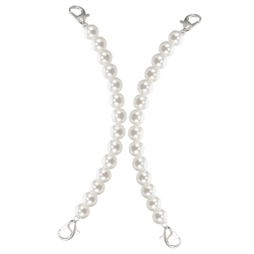 ORFOFE 2 Stück Pearl Schuhriemen für High Heels Damen Verstellbare Fersenschutz Riemen Rutsch Schuhbänder Dekorative Sandalenfixierung Komfortable für Verschiedene Fußgrößen von ORFOFE