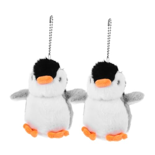 ORFOFE 2 Stück Plüsch Pinguin Schlüsselanhänger Niedliches Kuscheltier Anhänger für Taschen und Autoschlüssel Weiche Stofftier Deko Charmantes für Pinguin Fans von ORFOFE