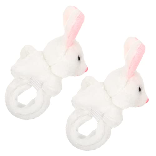 ORFOFE 2 Stück Plüsch Slap Armbänder Kinderhandgelenk Bunte Kuscheltier Hase Partygeschenk Goodie Bag Füller Geburtstagsfeier Flexible Kinderarmbänder Sicher und Langlebig von ORFOFE