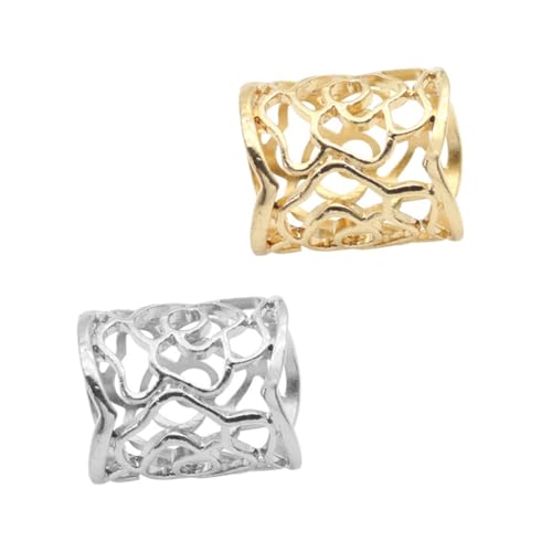 ORFOFE 2 Stück Schalring mit Hohlem Rosenmuster Vintage Stil Schalclip aus Langlebiger Legierung Silber und Goldfarbig Halstuchschelle für Damen Vielseitig für Partys und Alltag Geeignet von ORFOFE