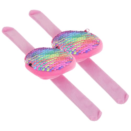 ORFOFE 2 Stück Slap Armbänder mit Münzfach Leichtes Niedliches Partyarmband für Mädchen Jungen Kindergeburtstag Mitgebsel Vielseitig Tragbar als Schmuckaccessoire von ORFOFE