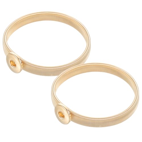 ORFOFE 2 Stück Teiliges Elastisches Metall armband für Herren Verstellbare Hemdsärmel bündchen Praktische Manschettenhalter Modisches Accessoire für Hemdärmel Goldfarbene Armreifen von ORFOFE