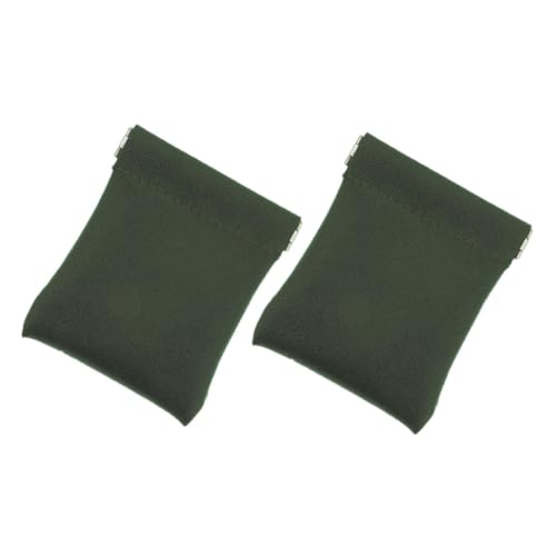 ORFOFE 2 Stück Teiliges Mini Münzgeldbörse aus Grünem Pu Material Leichtes Tragbares Portemonnaie mit Münzfach Kompakte Strapazierfähige Brieftasche für Damen und Herren zur Aufbewahrung von ORFOFE