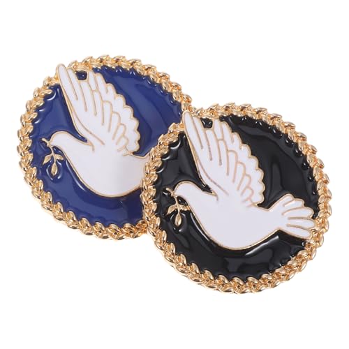 ORFOFE 2 Stück Teiliges Peace Dove Broschen aus Langlebiger Legierung Emaillierte Friedens Tauben Pins Anstecknadeln für Jacken Rucksäcke und Kleidung Stilvolle Schmuckdekoration von ORFOFE