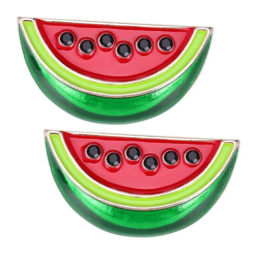 ORFOFE 2 Stück Teiliges Wassermelonen Broschen Niedliche Anstecknadeln für Damen Leichte Strapazierfähige Cardigan und Schal Clips Emaille Pins für Kleidung und von ORFOFE