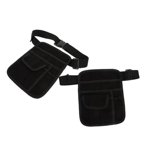 ORFOFE 2 Stück Verstellbare Kellner Gürteltasche aus Canvas Robuste Schürze mit Mehreren Taschen Komfortabler Taillengurt für Frauen und Männer im Gastronomieeinsatz von ORFOFE