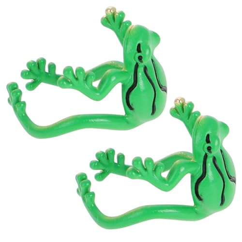 ORFOFE 2 Stück Verstellbare Offene Froschringe Damen Leichte Metallringe mit Einfachem Tierischem Design Modische Schmuckaccessoires für Alltag und Party von ORFOFE