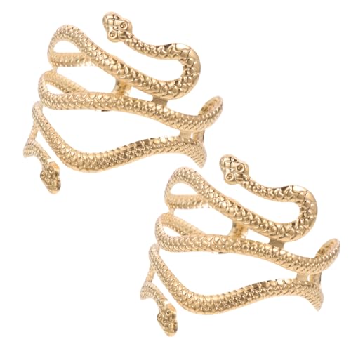 ORFOFE 2 Stück Verstellbarer Schlangen armreif Modischer Oberarm manschetten Schmuck für Damen Glänzendes Offenes Design Verstellbar und Vielseitig für Party Hochzeit und Alltag Geeignet von ORFOFE