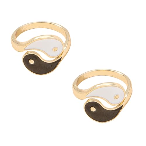 ORFOFE 2 Stück Verstellbarer Trigrams Ringe aus Legierung Offener Finger Schmuck im Chinesischen Tai Chi Stil Dekorative Stapelringe für Damen und Herren Modisches Accessoire ORFOFE 2 Stück Verstellbarer Trigrams Ringe aus Legierung Offener Finger Schmuck im Chinesischen Tai Chi Stil Dekorative Stapelringe für Damen und Herren Modisches Accessoire von ORFOFE
