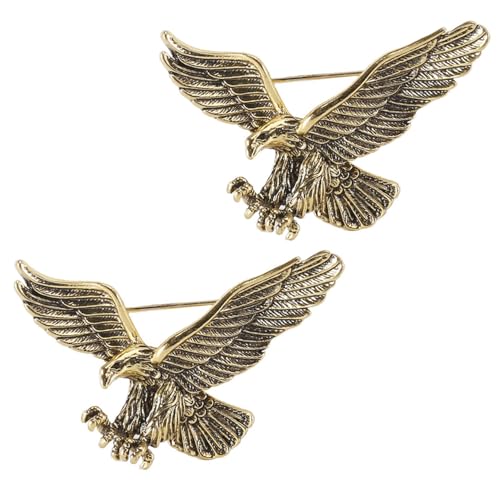 ORFOFE 2 Stück Vintage Brosche aus Legierung Modischer Anstecker für Kleidung Schalclip für Damen und Herren Eleganter Retro-lapel Pin Stabiler Halteclip für Party und Feier von ORFOFE