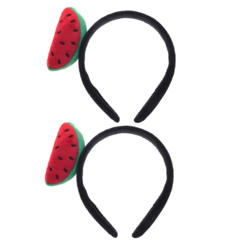 ORFOFE 2 Stück Wassermelon haarreifen aus Stoff Tropisches Verspieltes Stirnband mit Früchtemotiv Geeignet für Damen und Mädchen Originelles Haaraccessoire für Sommerpartys und Alltag von ORFOFE