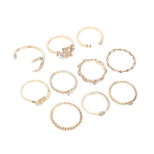 ORFOFE 20 Stück Teiliges Damen Ring Set Mond und Sterne Schmuck aus Hochwertiger Legierung Modisch Elegant für Alltag Party Vielseitig Kombinierbar und Langlebig von ORFOFE