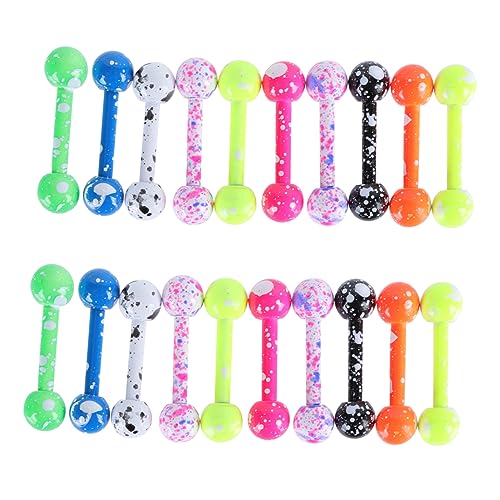 ORFOFE 20 Stück Teiliges Ohrstecker Ohrknorpel Schmuck Schneeflocken Design Mattierte Hantel Ohrstecker Damen Ohrschmuck Mixfarben Langlebig und Kreativ Geschenkidee von ORFOFE