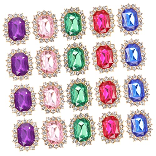 ORFOFE 20 Stück Teiliges Schuhschmuck mit Künstlichen Perlen und Farbigen Strasssteinen Schicke Schuhclips für Damen Sneaker und Brautschuhe Einfache DIY Schnürsenkel Dekoration von ORFOFE