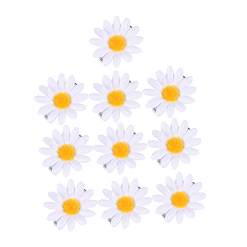 ORFOFE 20 Stück Teiliges Weiße Daisy Haarklammern für Mädchen und Damen Natürliche Blumen Haarspangen Eleganter Haarschmuck mit Gutem Halt Passend für Alltag und Urlaub Am Strand von ORFOFE