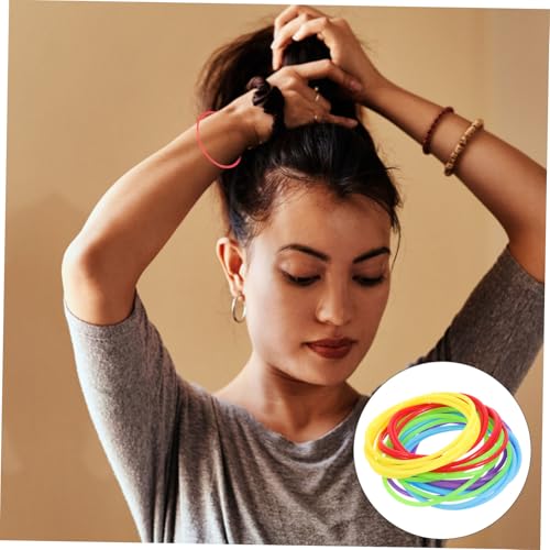ORFOFE 25 Stück Teiliges Bunte Jelly armbänder Elastische Haarbänder für Damen Mädchen Stil Leichtes Langlebiges Hautfreundliches Accessoire als Schmuck und Haarschmuck von ORFOFE